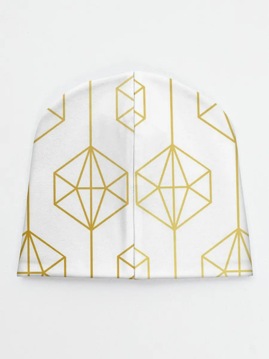 Детская шапка / Геометрический орнамент золото