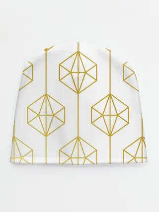 Детская шапка / Геометрический орнамент золото