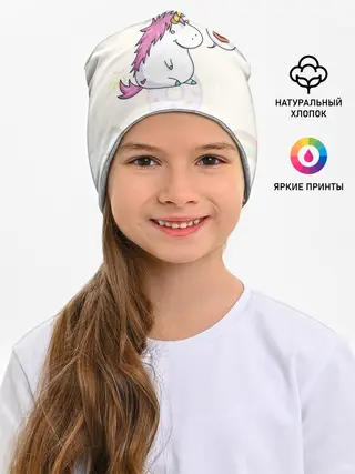 Детская шапка / Пухленький единорог