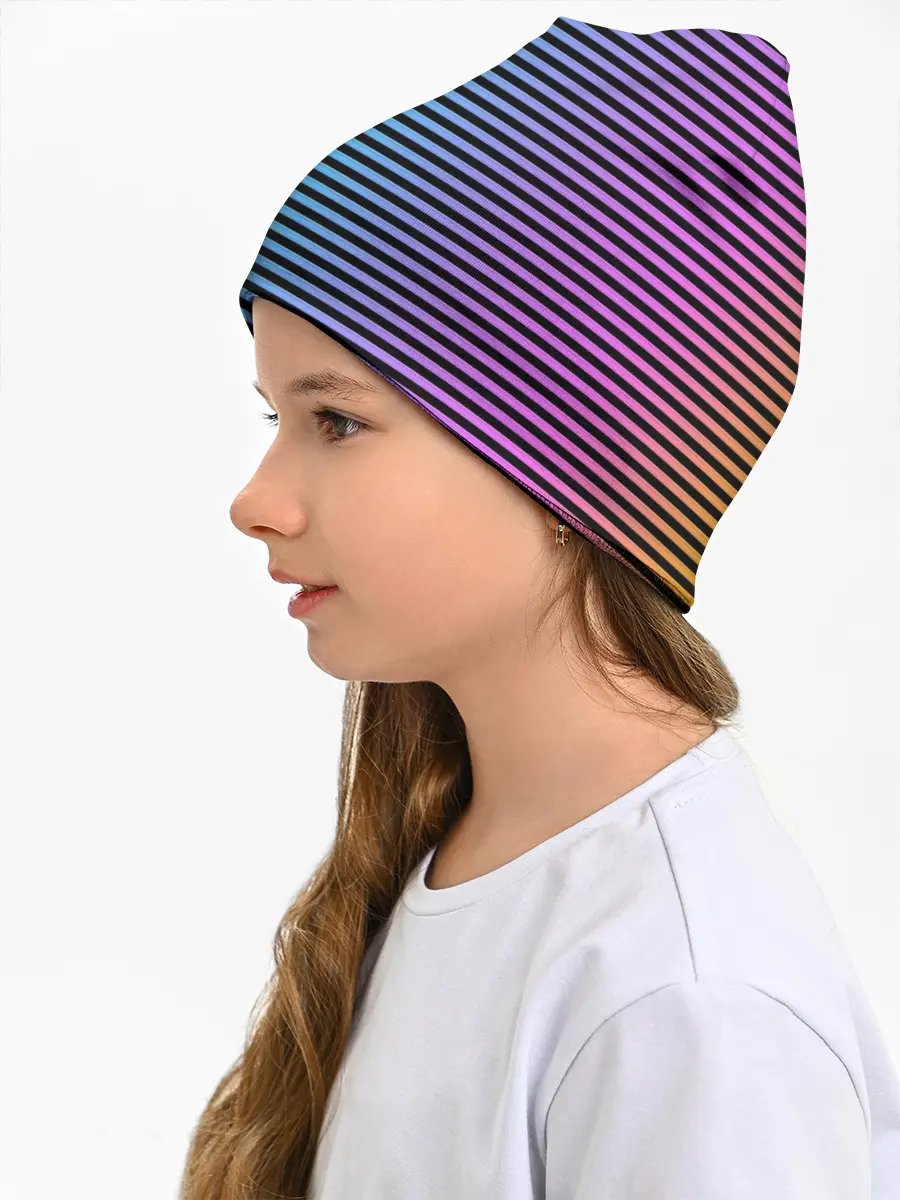 Детская шапка / В ЦВЕТНУЮ ПОЛОСКУ