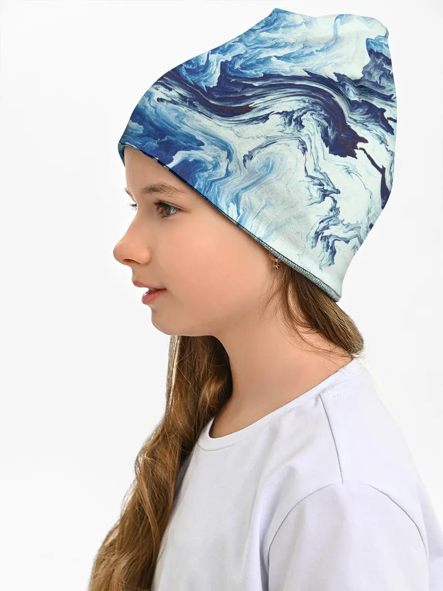 Детская шапка / Абстракция смешивание разводы