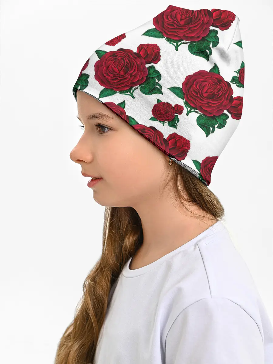 Детская шапка / Винтажные розы