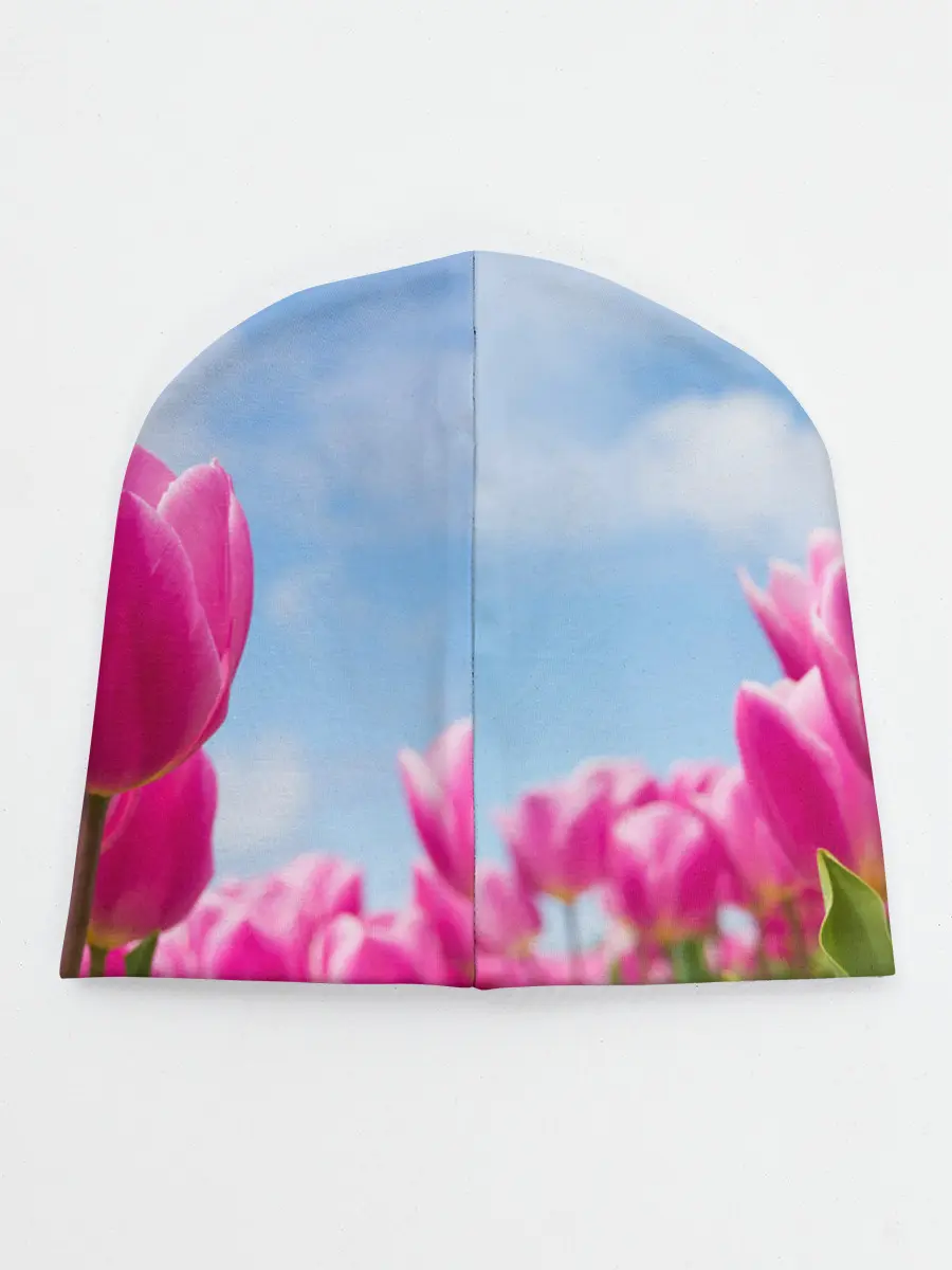 Детская шапка / Розовые тюльпаны