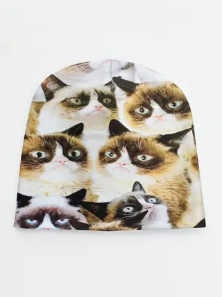Детская шапка / КОТ МЕМ
