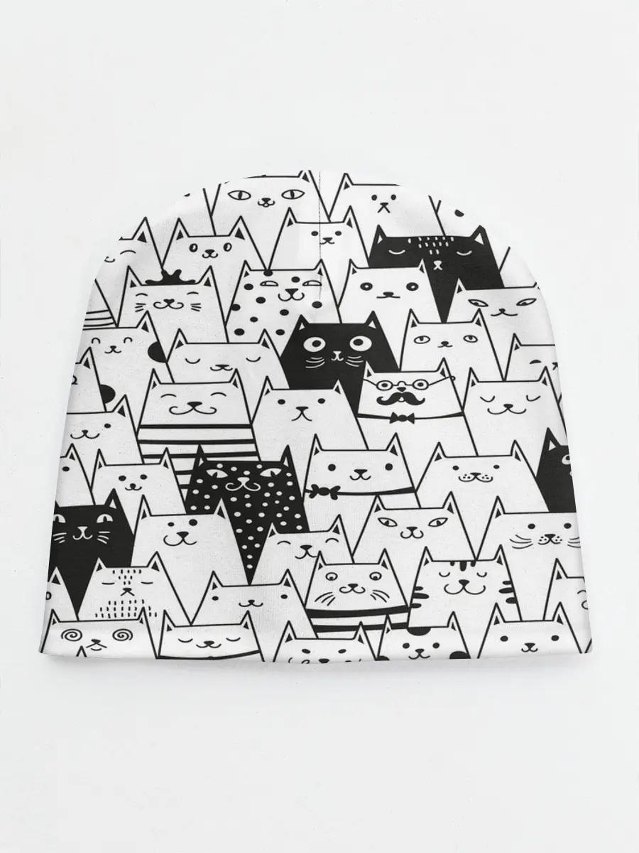 Детская шапка / КОТЫ WHITE