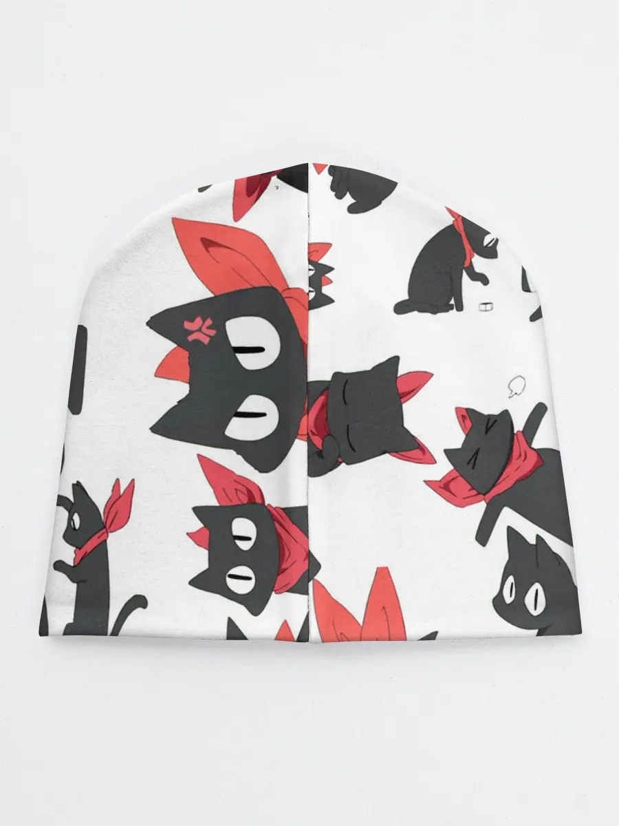 Детская шапка / Черный котик