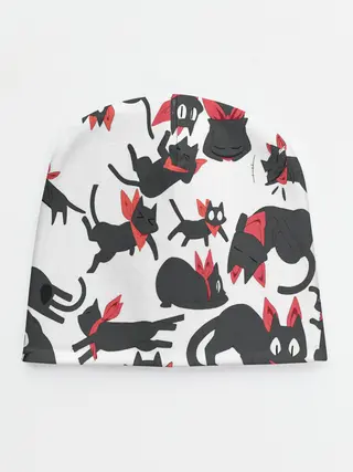 Детская шапка / Черный котик