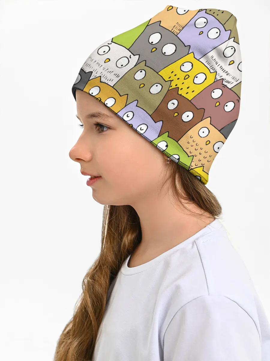 Детская шапка / СОВЫ КОТИКИ