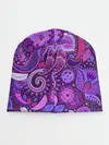 Детская шапка / фиолетовый этнический дудлинг