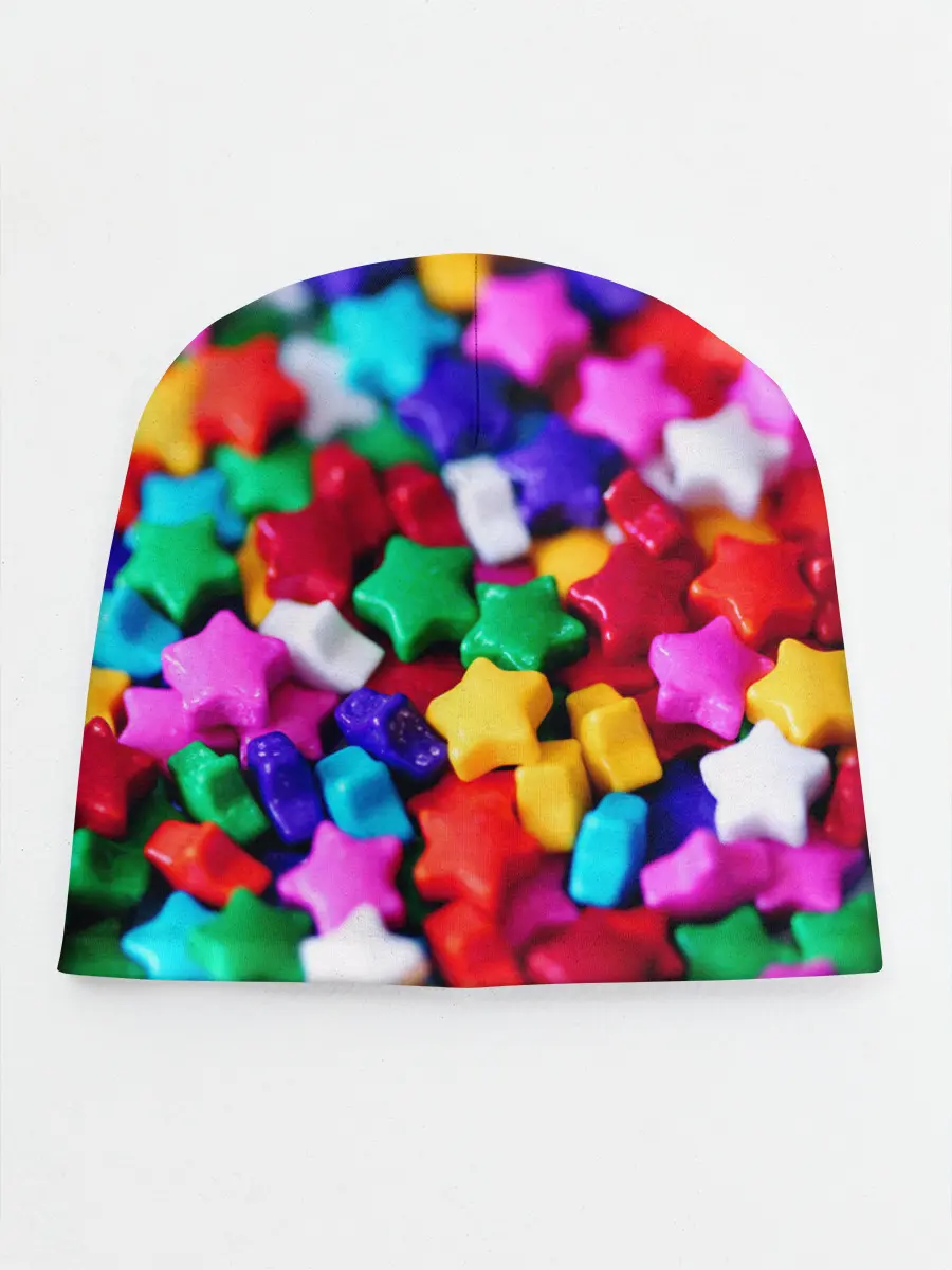 Детская шапка / Разноцветные звездочки звезды