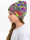 Детская шапка / Дудлы узор разноцветный хиппи