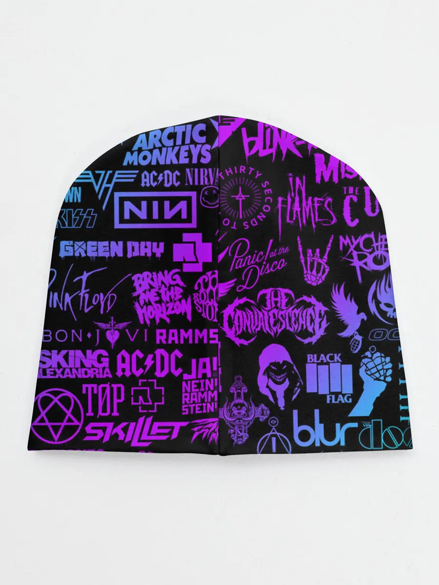 Детская шапка / ЛОГОТИПЫ РОК ГРУПП НЕОН