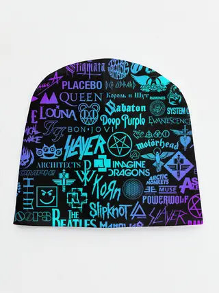 Детская шапка / ЛОГОТИПЫ РОК ГРУПП НЕОН