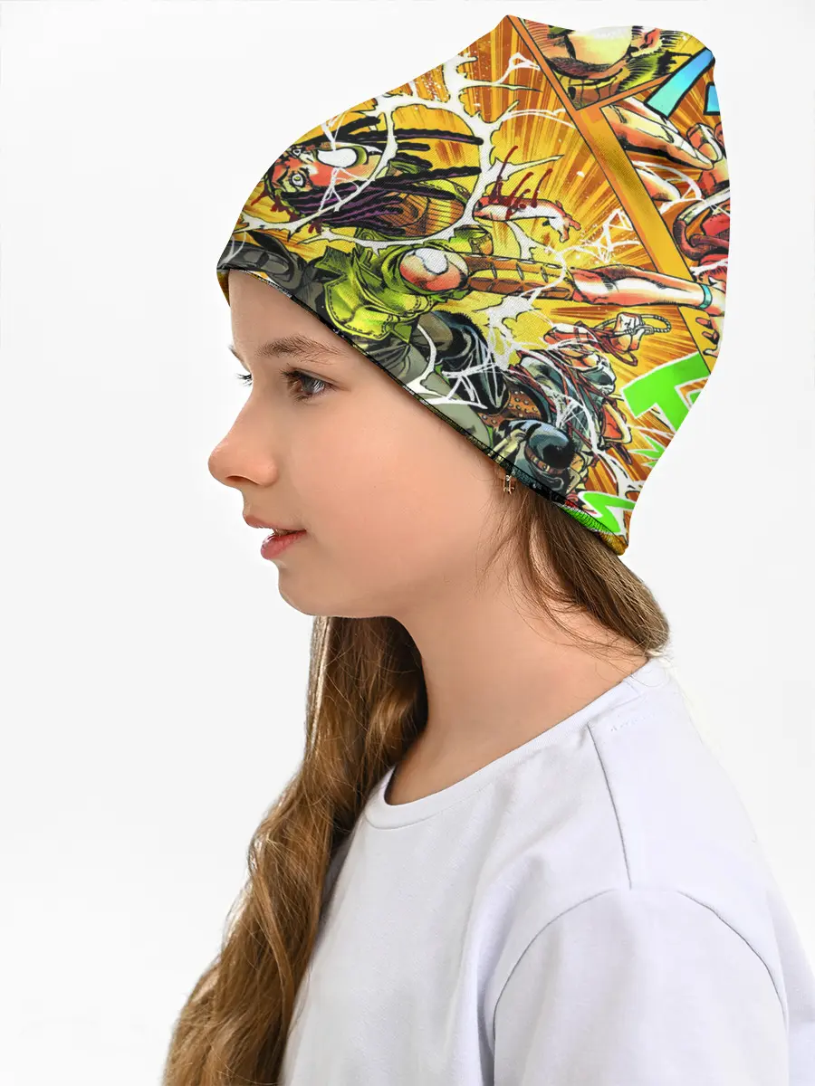 Детская шапка / Оранжевый комикс JoJo