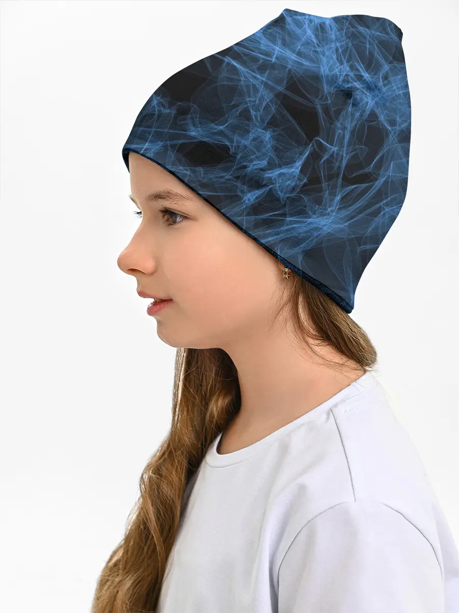 Детская шапка / Синяя паутина