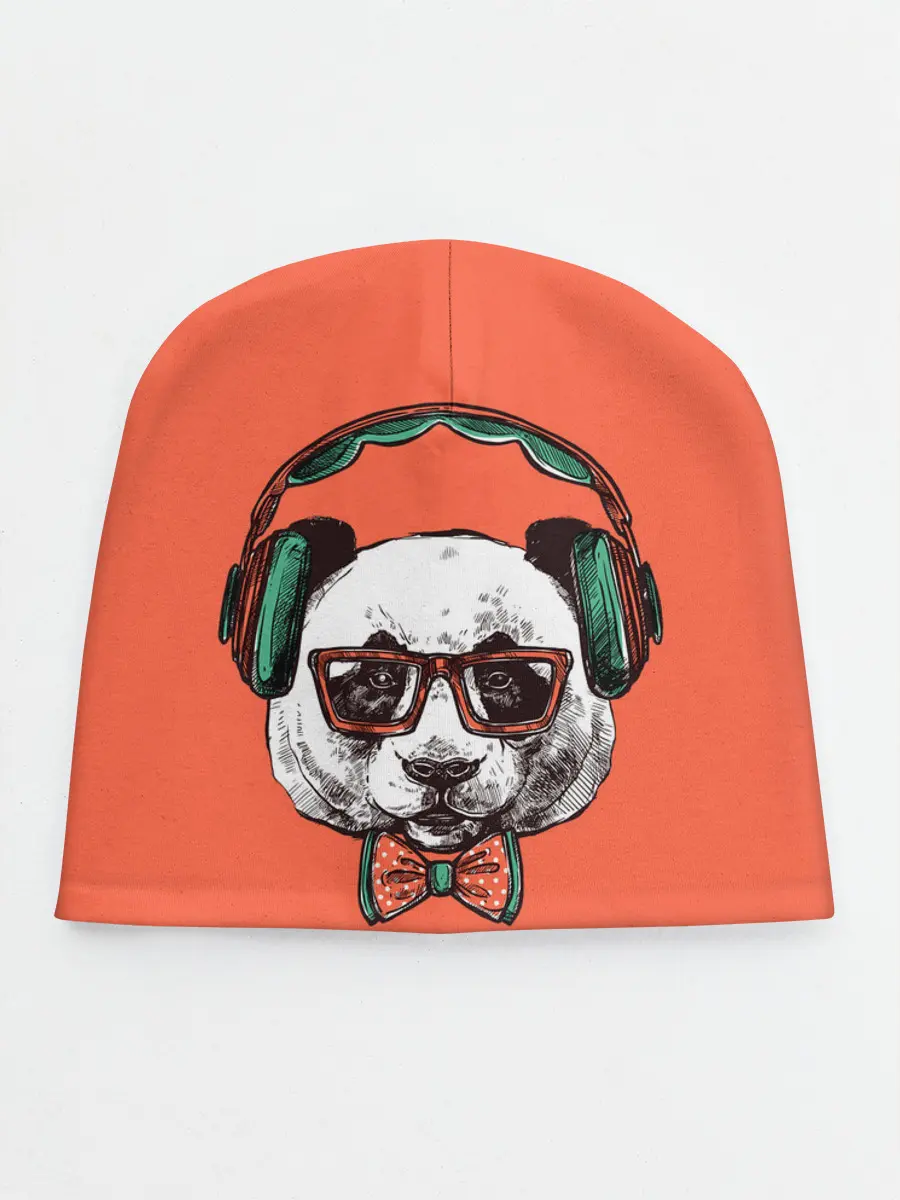 Детская шапка / панда-меломан