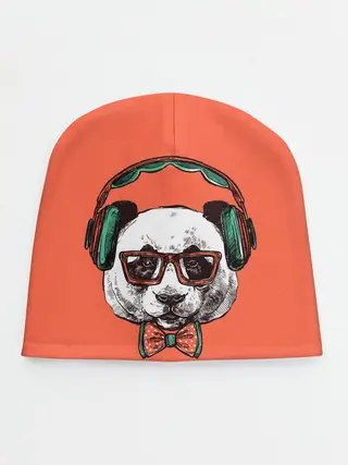 Детская шапка / панда-меломан
