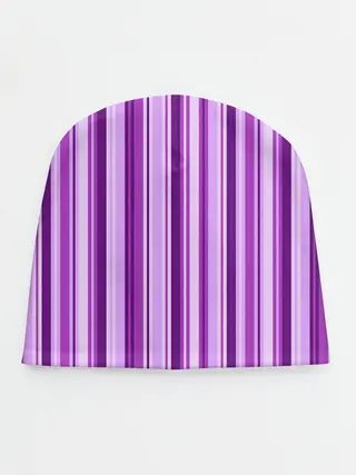 Детская шапка / Фиолетово-чёрные полосы