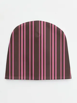 Детская шапка / Чёрно-розовые линии