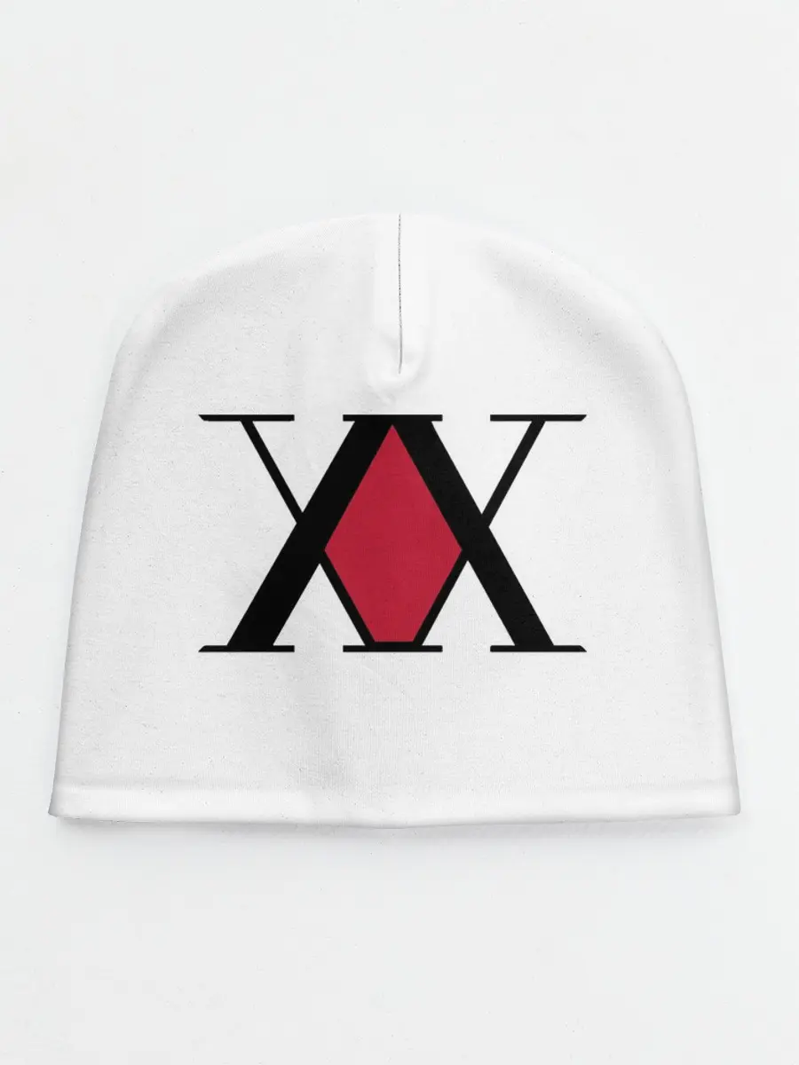 Детская шапка / XX посередине красное на белом