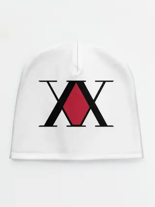 Детская шапка / XX посередине красное на белом
