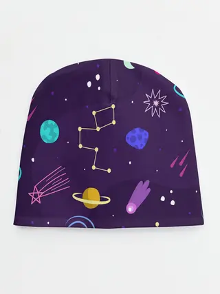 Детская шапка / Космический пейзаж