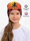 Детская шапка / Пальмы на фоне моря