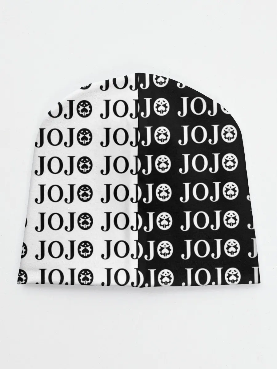 Детская шапка / Логотип джо джо паттерн черно-белый