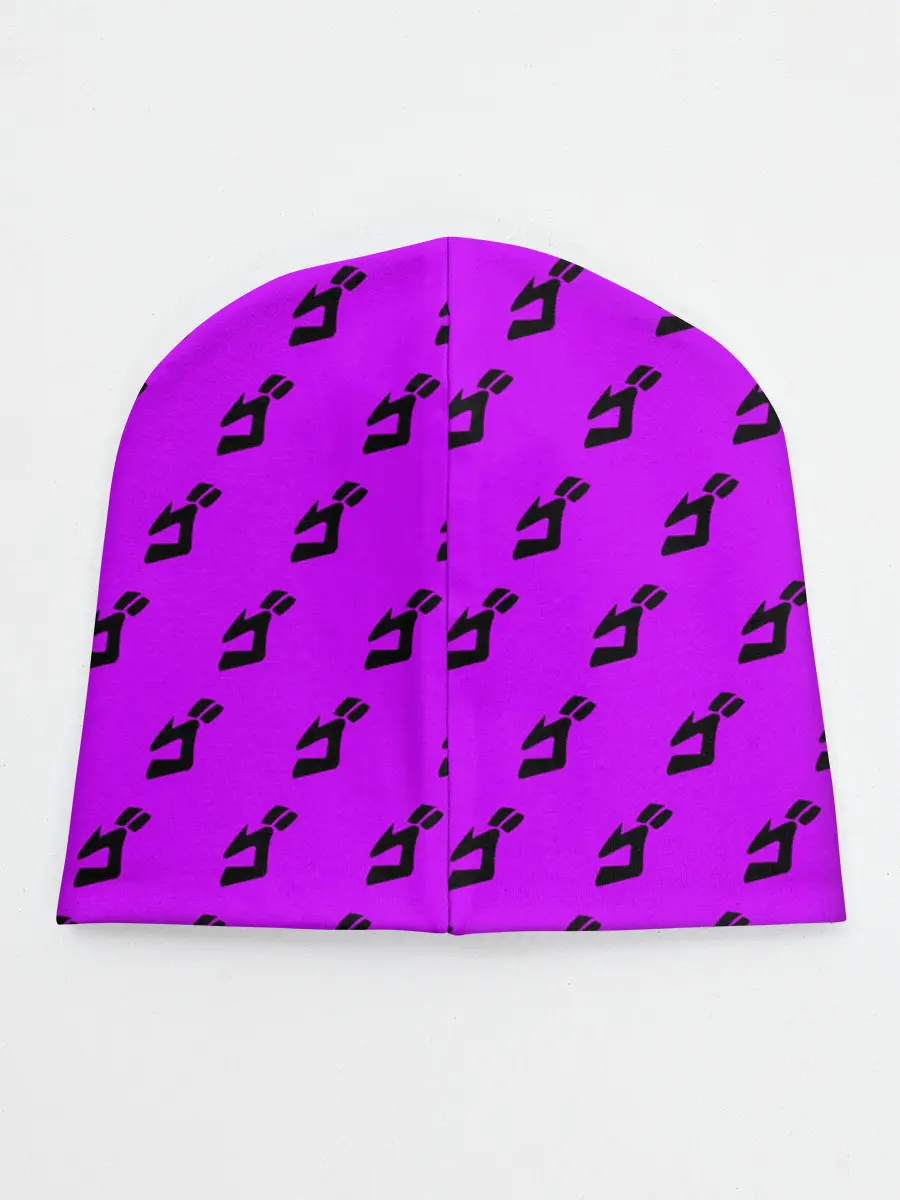 Детская шапка / Джоджо фиолетовый паттерн