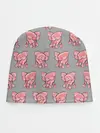 Детская шапка / РОЗОВЫЕ СЛОНИКИ ПАТТЕРН