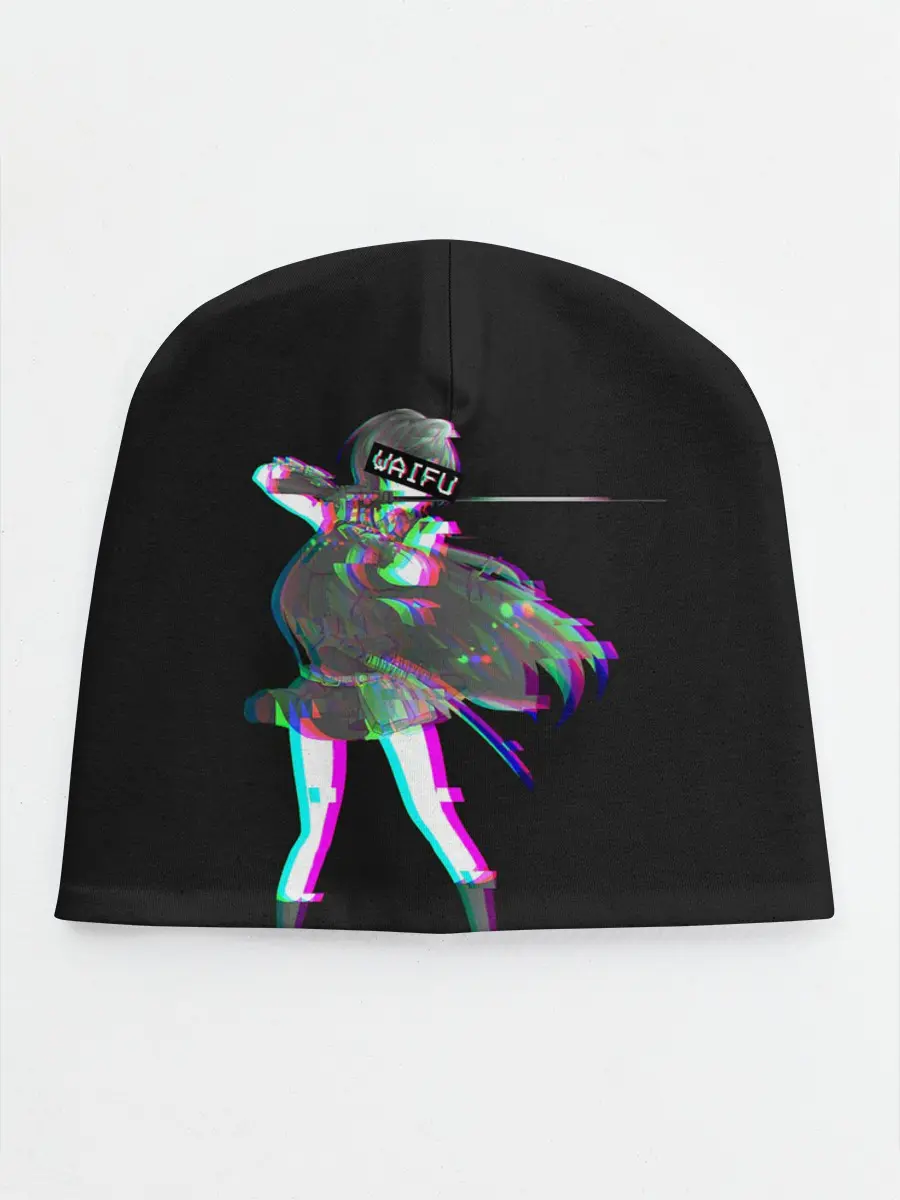 Детская шапка / Акаме Глитч на черном