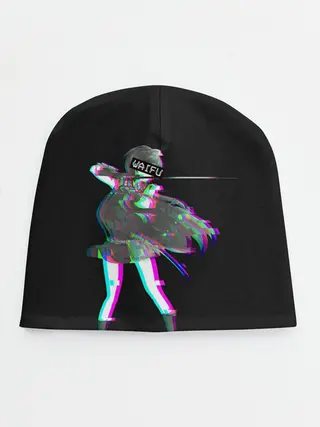 Детская шапка / Акаме Глитч на черном