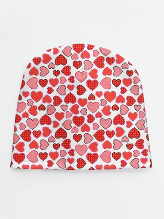 Детская шапка / Сердечки паттерн