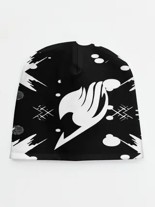 Детская шапка / Хвост Феи геометрия в чб