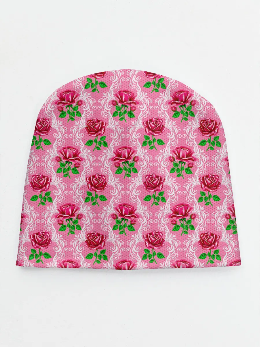 Детская шапка / Декор из нежных роз