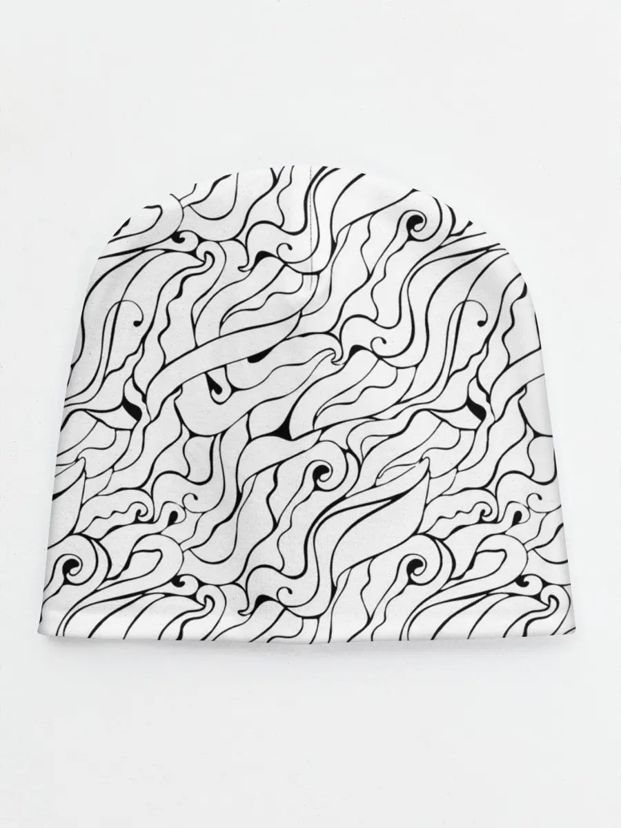 Детская шапка / Черно-белые узоры