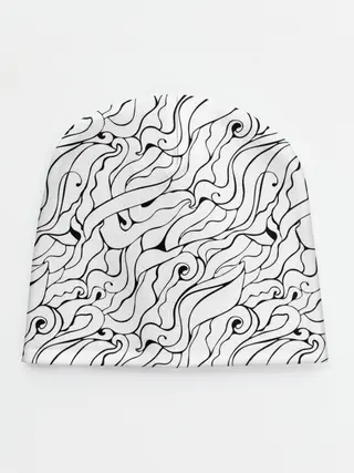 Детская шапка / Черно-белые узоры