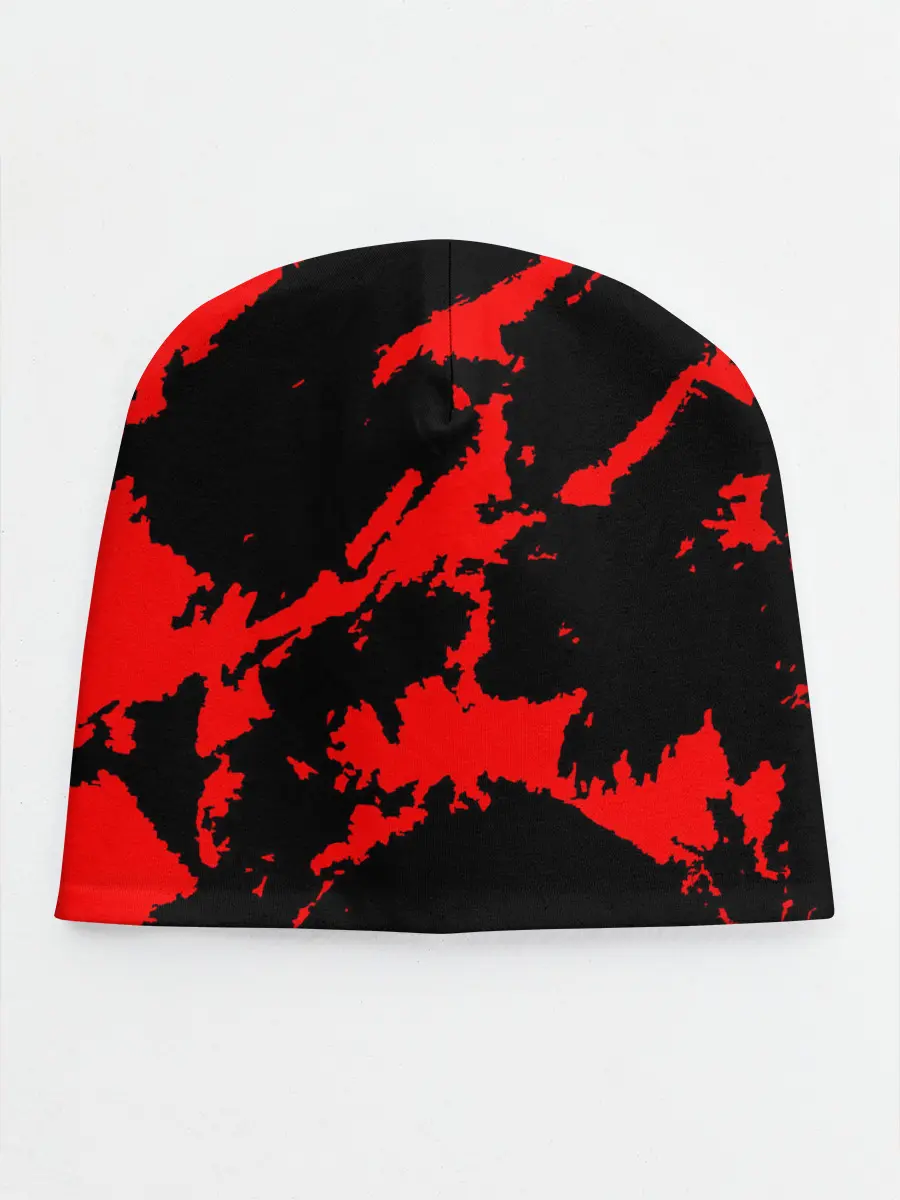 Детская шапка / Красный на черном