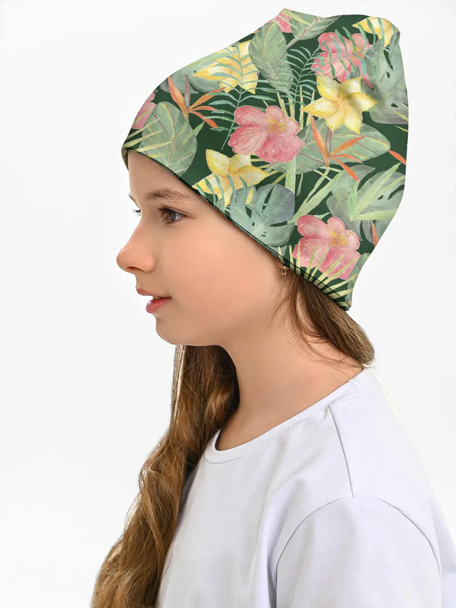 Детская шапка / Тропические растения и цветы