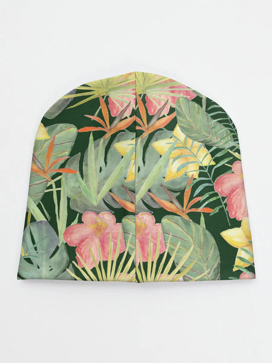 Детская шапка / Тропические растения и цветы