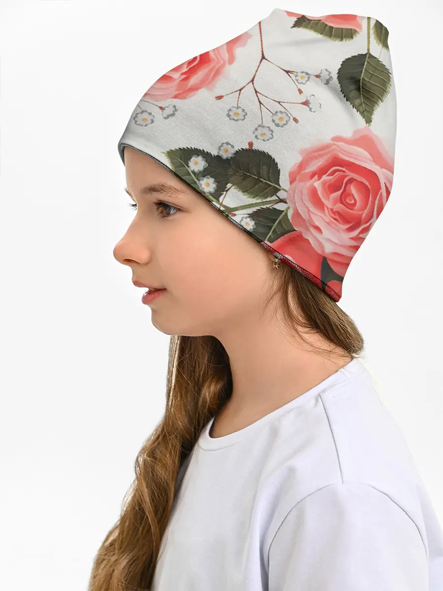 Детская шапка / Нежные розы