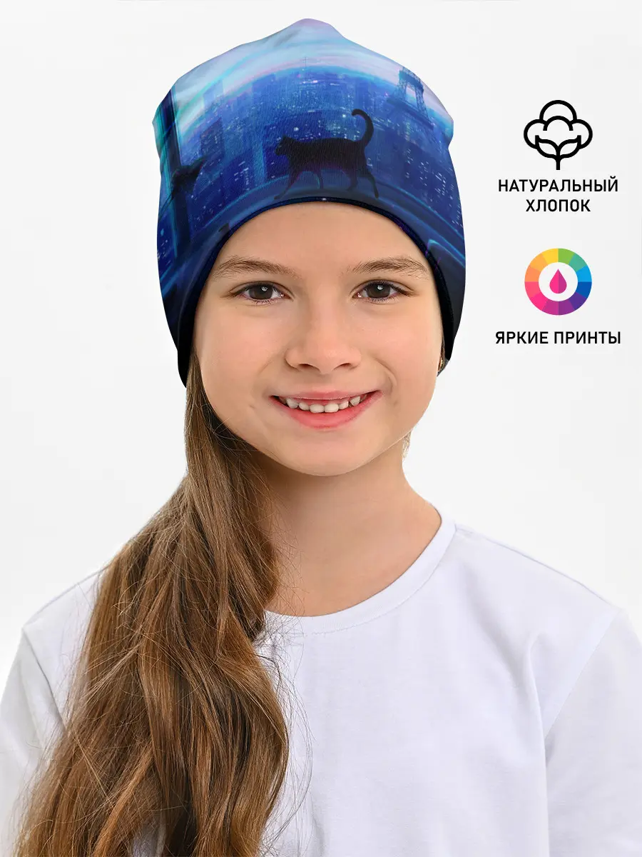 Детская шапка / Кошка арт окно