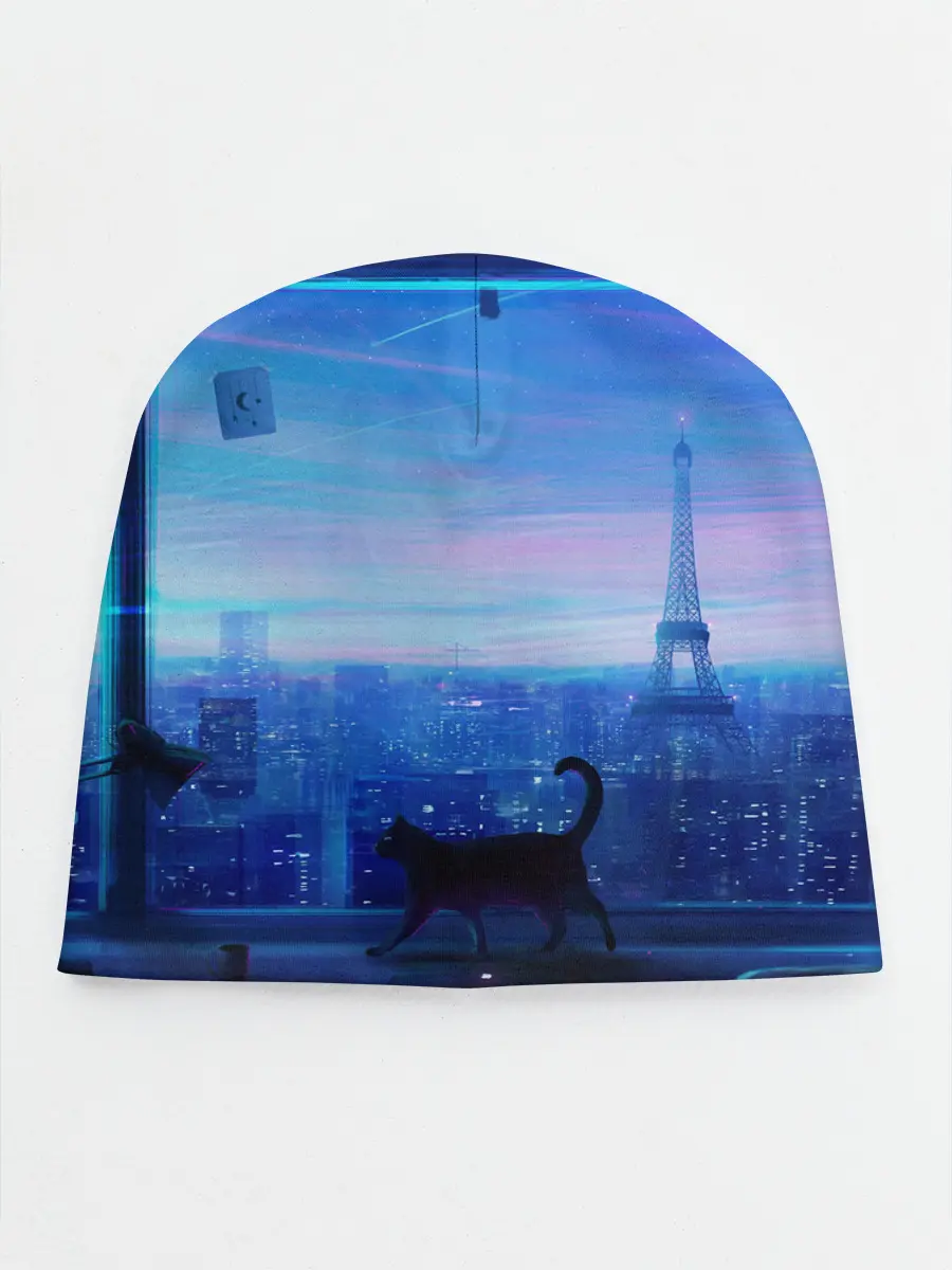 Детская шапка / Кошка арт окно