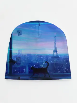 Детская шапка / Кошка арт окно