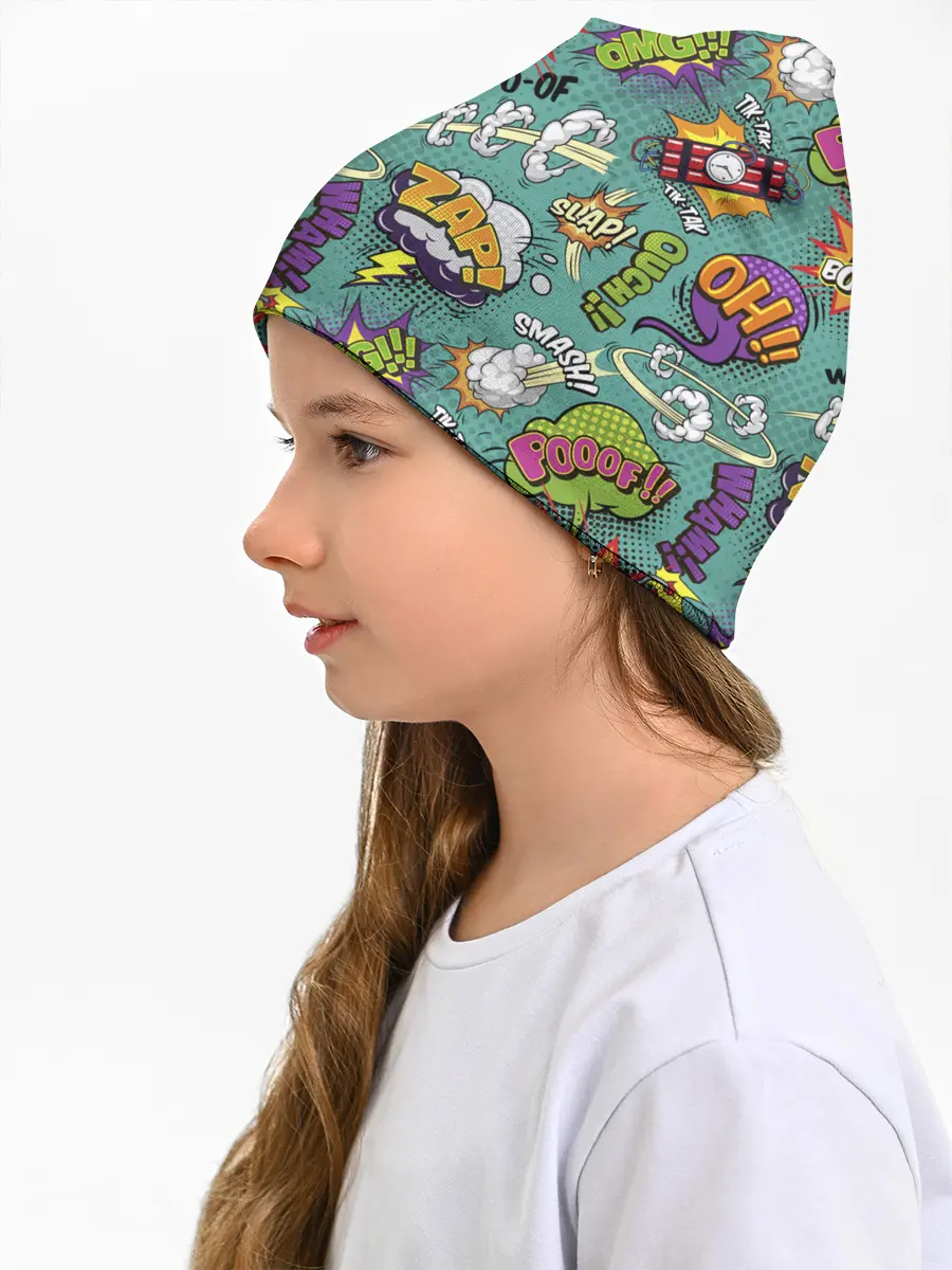 Детская шапка / Pop art comics