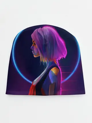 Детская шапка / Девушка в неоне