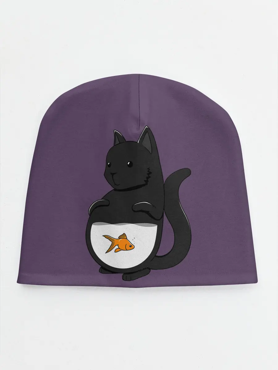 Детская шапка / Довольный кот