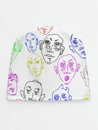 Детская шапка / Цветные лица