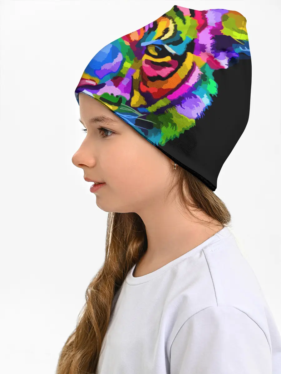 Детская шапка / Neon tiger