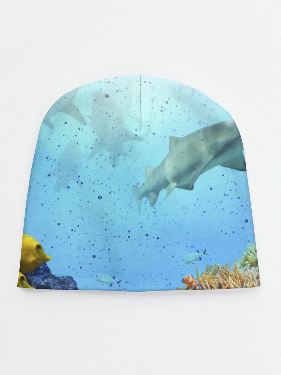 Детская шапка / акулы